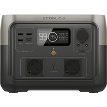 EcoFlow RIVER 2 Max Taşınabilir Güç Kaynağı - 512Wh Kapasite, 2x500 (X-Boost 1000W) Çıkış Gücü, Ev, Karavan, Tekne ve Dış Mekan Kullanımı İçin LiFePO4 Bataryalı Solar Jeneratör