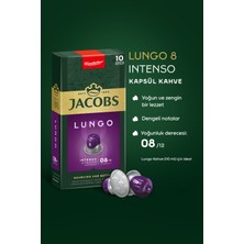 Jacobs Lungo 8 Intenso Nespresso Uyumlu Alüminyum Kapsül Kahve 10 Adet X 5 Paket