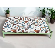 Ed Pet Dizayn  40*70 Kedi Köpek Yatağı Yeşil. Ergonomik Tasarım Minderi ile Beraber