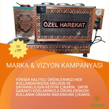 Safir Çay Kazanları 3 Demlikli Gümüş Gri Bürotipi Çay Ocağı 3 Gözlü Gri Ofistipi Çay Kazanı Sadece Elektrikli Gri Çay Semaveri Ets Sistemli Çay Makinesi