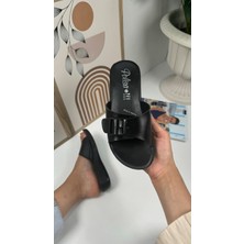 Nstil Günlük Kadın Terlik Tokalı Topuklu Rahat Yumuşak Taban Oval Burunlu Ayakkabı 323