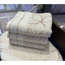 Nurpak 3lü Yaprak Kadife Jakarlı 50 x 90 Yüz Havlusu