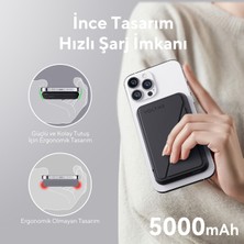 Voltme Siyah MagPak 5000mAh Magsafe Kablosuz Powerbank- 22.5W