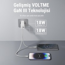 Voltme V2110 Revo Beyaz 35W Ca Gan Şarj Cihazı