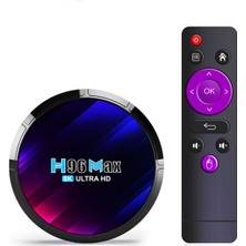 H96 Max 8k Ultra Hd Android 13, 4 Çekirdek RK3528 Işlemci   64 GB Tv Box  Kablolu