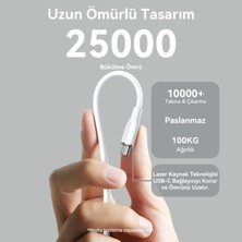 VOLTME C2001 Powerlink Moss 60W USB to Type-C Şarj Kablosu 1M 3A- Beyaz