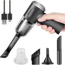 IgnisForge Kablosuz El Tipi Araba Elektrikli Süpürgesi Yüksek Güçlü Şarj Edilebilir Ev Tipi Mini Temizleyici, Masa Için (Yurt Dışından)