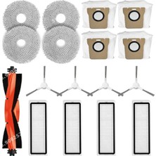 IgnisForge Robot Vakum X20+ / X20 Plus Yedek Parçaları Ana Yan Fırça Hepa Filtre Paspas Bezi Toz Torbaları Aksesuarları (Yurt Dışından)