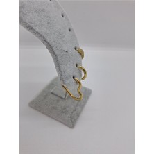 Stainless Steel 6 Lı Çelik Kalpli Halka Küpe Seti