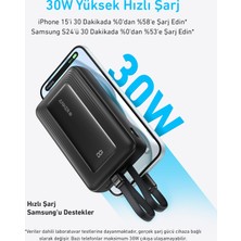 Anker Zolo Powerbank 20.000 mAh 30W Yüksek Hızlı Taşınabilir Şarj Cihazı - Siyah - A1681 (Anker Türkiye Garantili)