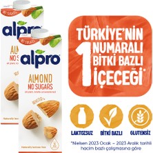 Alpro Şekersiz Badem Sütü 2 x 1 lt Laktozsuz Bitkisel Vegan Süt