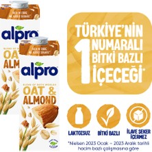 Alpro Yulaf & Badem Içeceği 2 x 1 lt Laktozsuz Bitkisel Vegan Süt