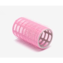 Croc 1202 Pembe Cırtlı Bigudi 6lı Çap 3,3cm +12LI Alüminyum Saç Pensi