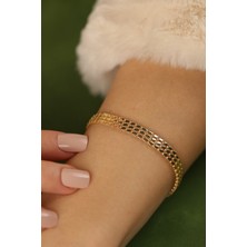 ÇGK KUYUMCULUK Pullu Zincir Altın Bileklik CGKBLK0218