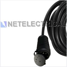 Netelectrical  Kauçuk Tekli Topraklı Ara Uzatma Kablosu 12 Metre 3x2,5 Mm² Ttr Kalın Siyah Kablolu