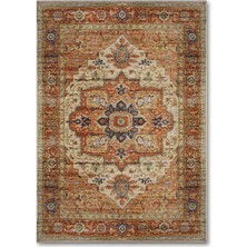 Ethnic Vintage Dijital/şönil Kaydırmaz Kilim Çok Renkli