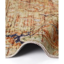 Ethnic Vintage Dijital/şönil Kaydırmaz Kilim Çok Renkli