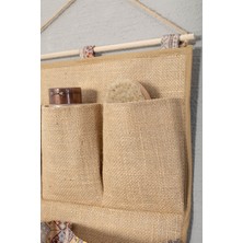 Prendi Home 5 Cepli Etnik Baskılı Çok Amaçlı Askılı Duvar Tipi Dolap Içi Banyo Mutfak Düzenleyici Organizer 35 x 45