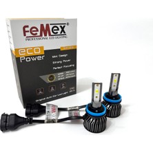 Femex Yeni Eco Power H9 Şimşek Etkili LED Xenon Fanlı 50W 9000 Lumen