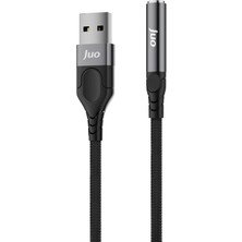 Juo Usb-A To 3.5mm Jack Kulaklık Mikrofon Aux Dönüştürücü Harici Ses Kartı