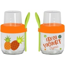 Herevin 425 Cc Ananas Desenli Cam Müsli Kabı