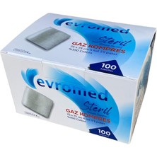 Evromed Gaz Kompres Steril Spanç 100'LÜK Kutu x 4 Kutu (400 Adet)