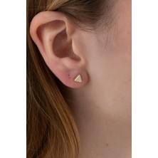 Fiyonk Kuyumculuk 14 Ayar Altın Üçgen Küpe