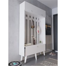 Myniture Home & Living Festival Portmanto - SP1006-1 - Silver Parlak Beyaz