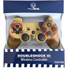 Yues Playstation 3 Uyumlu Dualshock Oyun Kolu Kablosuz PS3 Joystick Kamuflaj