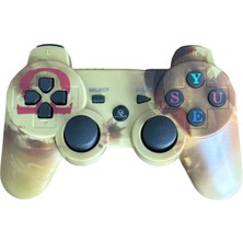 Yues Playstation 3 Uyumlu Dualshock Oyun Kolu Kablosuz PS3 Joystick Kamuflaj