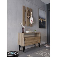 Myniture Home & Living Festival Portmanto - SP1004-2 - Ceviz Silver