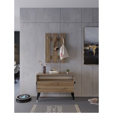 Myniture Home & Living Festival Portmanto - SP1004-2 - Ceviz Silver