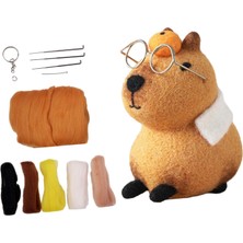 Lotin Capybara Doll Dıy Yün Elt Malzeme Gençler Çocuklar Için Başlayanlar F (Yurt Dışından)