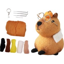 Lotin Capybara Doll Dıy Yün Elt Malzeme Gençler Çocuklar Için Başlayanlar F (Yurt Dışından)