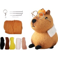 Lotin Capybara Doll Dıy Yün Elt Malzeme Gençler Çocuklar Için Başlayanlar F (Yurt Dışından)