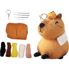 Lotin Capybara Doll Dıy Yün Elt Malzeme Gençler Çocuklar Için Başlayanlar F (Yurt Dışından)