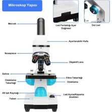 Alfalink 2000X Zoom HD Dijital 2 MP Monoküler Mikroskop Kiti Biyolojik Laboratuvar Bilim