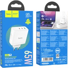 N30 PD65W + Qc3.0 Usb-C + Usb-A Hızlı Şarj Adaptörü