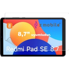 Z-Mobile Redmi Pad Se 8.7" Inç Set Tablet Kılıfı Silikon Şeffaf - Nano Ekran Koruyucu - Kalem Hediyeli