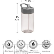 Herevin 430 cc Desenli Pipetli Matara - Bpa Free