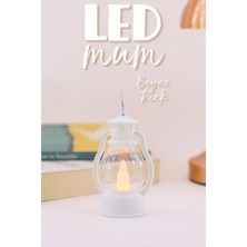 BK Commerce LED Mum Mini Kamp Tipi 1 Adet Pil Dahil Dumansız Alev Ledli  Dekor Işığı Beyaz PT430