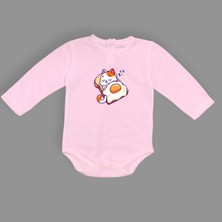 Mnk Baby & Kids Uyuyan Kedi Baskılı Bebek Çıtçıtlı Body Uzun Kısa Kolsuz