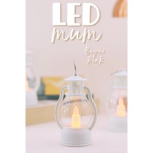 BK Commerce LED Mum Mini Kamp Tipi 3 Adet Pil Dahil Dumansız Alev Ledli  Dekor Işığı Beyaz PT430