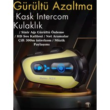 Vothoon N3X Rgb Işıklı Intercom 3 Kişi Bağlantılı 1000MAH Motosiklet Bluetooth Kulaklık Seti