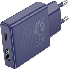 Hoco N45 PD30W + Qc3.0 Usb-C + Usb-A Hızlı Şarj Adaptörü