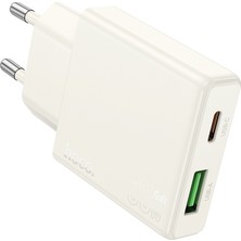 Hoco N45 PD30W + Qc3.0 Usb-C + Usb-A Hızlı Şarj Adaptörü