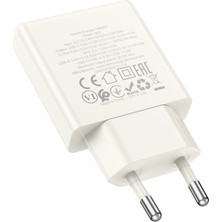 Hoco N45 PD30W + Qc3.0 Usb-C + Usb-A Hızlı Şarj Adaptörü