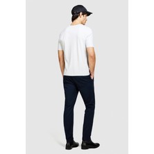 Streç Pamuklu Kemer Delikli Slim Fit Pantolon Erkek Lacivert Pantolon - 324P4AIHSF021