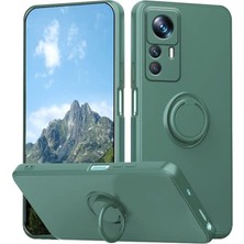 LR Joyful Xiaomi 12T 5g / Redmi K50 Ultra 5g Yüzük Kickstand Sıvı Silikon Telefon Kılıfı Kray ile Cep Telefonu Kapağı (Yurt Dışından)