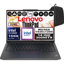 Lenovo Thinkpad E14 Gen6 Intel Core Ultra 7 155H Ddr5 96GB 4tb SSD Intel® Aı Boost 14" Wuxga IPS Freedos Taşınabilir Bilgisayar 21M70031TXF34 + Zetta Çanta